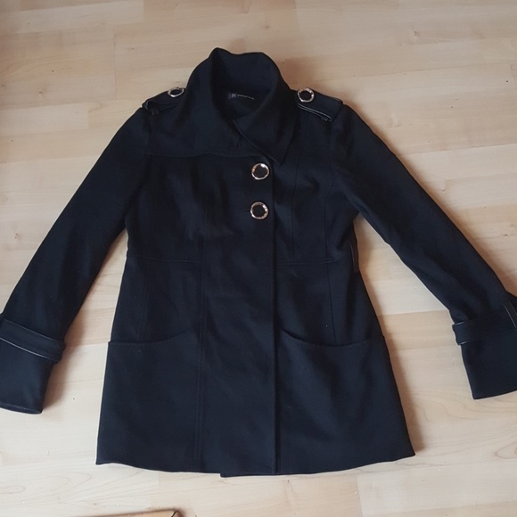 INC International Concepts Jackets & Blazers - Classy black short button up trench cotton jacket INC International Concepts Jackets & Blazers - Classy black short button up trench cotton jacket